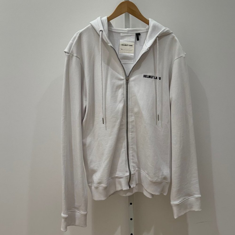 Helmut Lang White Zip Up Jacket